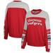 Women's Colosseum Red/Heather Gray Wisconsin Badgers Baby Talk Pullover Sweatshirt