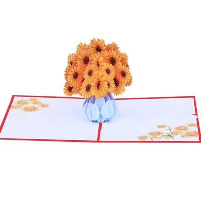 Carte tournesol Pop-Up fleur 3D ...