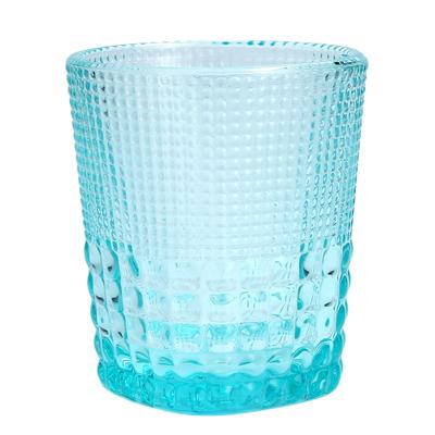 Fortessa DV.MALCOLMPB.04 11 1/2 oz Malcolm Double Old Fashioned Glass, Pool Blue