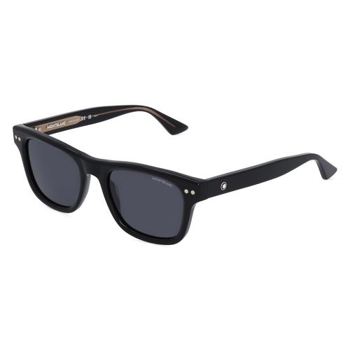 Montblanc MB0254S Herren-Sonnenbrille Vollrand Eckig Kunststoff-Gestell, schwarz