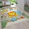 Paco Home - Tappeto per cameretta per bambini a pelo corto con animali e motivi tropicali 120x170