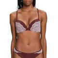 ESPRIT Damen Big Flower Lace Rcs Clas.push Push Up BH, Rust Brown, 80 / 80C EU