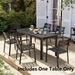 VredHom Outdoor Aluminum Expandable Dining Table for 4-6 Persons - 46.1" / 63.8" (L) x 27.6" (W) x 29.9" (H)