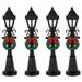 Northlight Set of 4 Lighted Street Lamps Christmas Village Display Pieces - 4.75