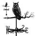 Protoiya Metal Weather Vane Owl /Eagle Shaped Weather Vane Wind Direction Indicator Yard Roofs Measuring Tools