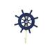 [Pack Of 2] Rustic All Dark Blue Decorative Ship Wheel with Sailboat and Hook 8