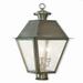 3 Light Outdoor Post Top Lantern in Coastal Style 12 inches Wide By 20 inches High-Vintage Pewter Finish Bailey Street Home 218-Bel-2255878