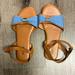 Michael Kors Shoes | Michael Kors Girls Sandals Sz 3 | Color: Blue/Tan | Size: 3g