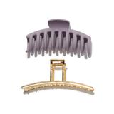 Anthropologie Accessories | 2 Pack Claw Clips - Lavender & Gold | Color: Gold/Purple | Size: Os