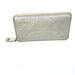 Coach Bags | Coach Womens Wallet Zip Around Accordion Signature C Leather Gray Silver #0989 | Color: Gray/Silver | Size: Os
