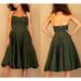 Anthropologie Dresses | Anthro Girl From Savoy Olive Green Soft Corduroy Knee Length Halter Skater Nwt | Color: Green | Size: 10