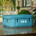 CO-Z 2-4 5ft Inflatable Hot Tub Pool with Massage Jets and All Accessories Teal