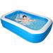 Inflatable Swimming Pools Inflatable Kiddie Pools Family Swimming Pool Swim Center for Kids Adults Babies Toddlers Outdoor Garden Backyard 120 x 70 x 23