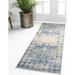 Rugs.com Oxfordshire Collection Rug â€“ 6 Ft Runner Navy Blue Medium Rug Perfect For Hallways Entryways