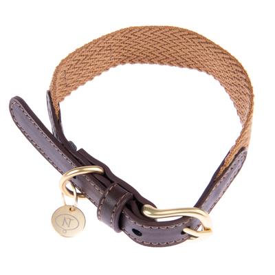 Nomad Tales Bloom Halsband, Caramel M: 40 - 46 Halsumfang, B 32 mm Hund