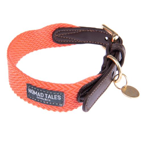 Nomad Tales Bloom Halsband, Coral Größe XS: 30 - 36 cm Halsumfang, B 25 mm Hund