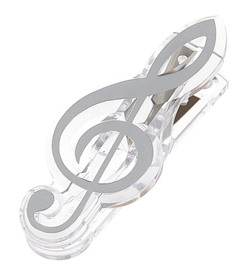 agifty Music Clip Violin Clef Silver