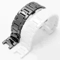 Bracelet de montre Concave en céramique noir et blanc 20*11 18*10 16*9mm pour gucci-gc g-uess