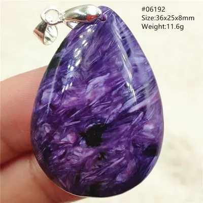 Collier pendentif en perles de charoite violette naturelle pour femme bijoux en pierres précieuses