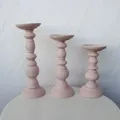 Bougeoir en bois rose créatif ci-après chandelier pot de plante succulente décoration de table et