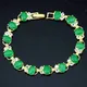 Bracelet en cristal de calcédoine de jades verts pour femmes bracelets féminins coeur nar bijoux