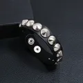 Bracelet en cuir PU unisexe Punk bijoux à pointes de roche chaînes à rivets pour femmes et