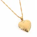 Collier avec pendentif en forme de cœur pour femmes couleur or 24K bijoux fantaisie romantique