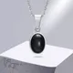Vnox-Collier de la présidence en pierre noire narpour femme pendentif géométrique en acier