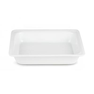 Eastern Tabletop PFP117 4 qt Half Size Square Chafer Food Pan, Porcelain, White