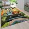 Tappeto per cameretta per bambini a pelo corto con animali e motivi tropicali 80x150 cm, Verde 6