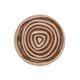 Tapis rond motif spirale brique et brun chiné 120 D