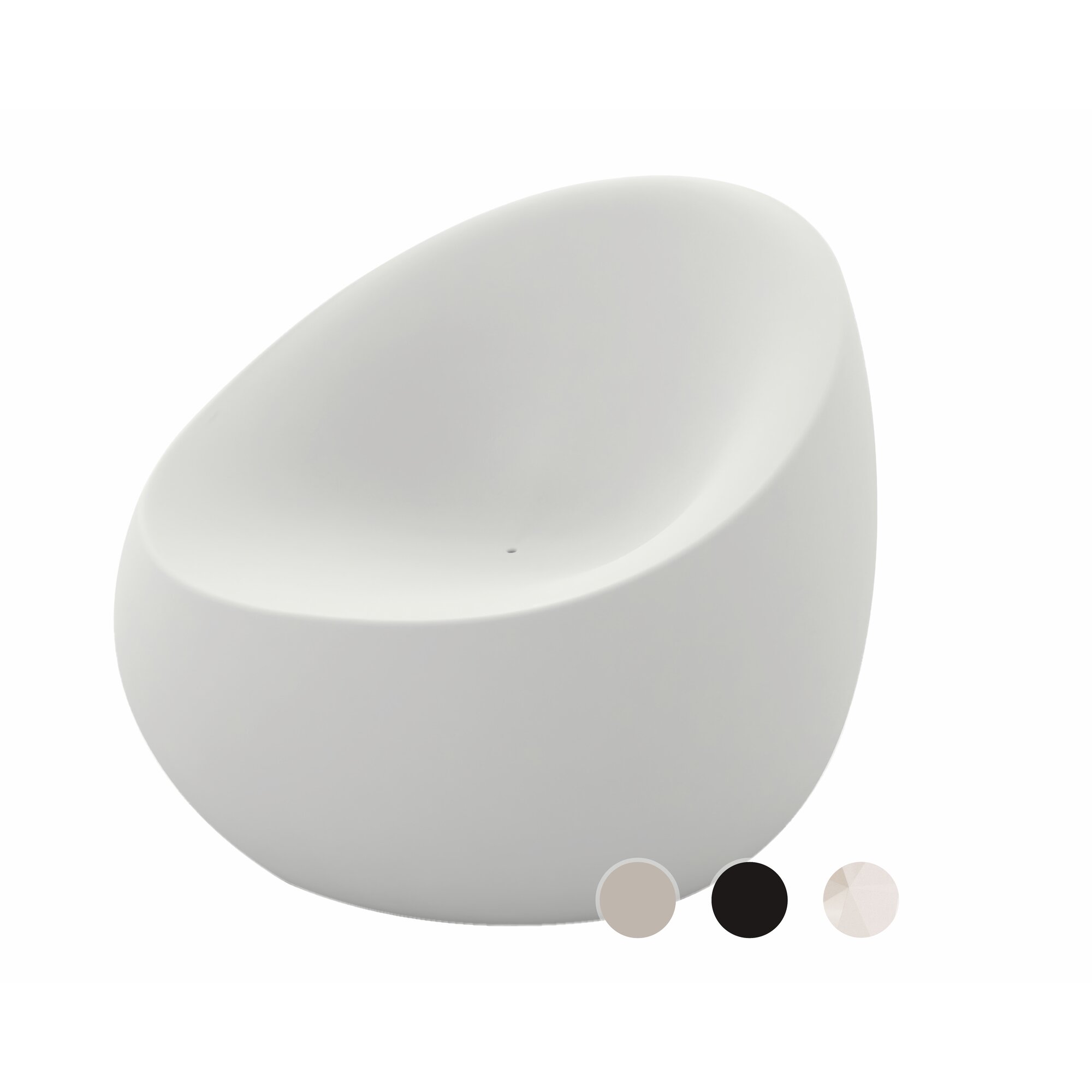 Vondom »STONE« Outdoor Lounge Sessel Basic Matt / White