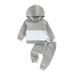 Douhoow Unisex Toddler Clothes Set Patchwork Hooded Sweatshirts Solid Pants Fall Outfits