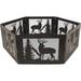 Deer Print Hexagon Portable Folding Steel Mesh Fire Pit w/ Carry Case - 36 " L x 31' W x 10"H