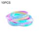 XCSM 10 Pcs Silicone Wristbands Men and Women Luminous Sports Bracelet Glow in The Dark Silicone Candy Color Letters Wrist Band Bracelet R1K6