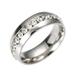 Kayannuo Rings Back to School Clearance Unisex Stainless Steel Crystal Ring For Men And Women Fashion Couple Ring Gifts for Women Men