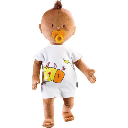 JAKO-O Stoffpuppe Krümel mit Schnuller, 43 cm, 3-teilig, braun