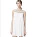 Anthropologie Dresses | Anthropologie Maeve White And Gold Graced Swing Dress | Color: Gold/White | Size: 4