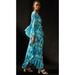 Anthropologie Dresses | Anthropologie Bel Kazan Blue Florals Kaftan Maxi Dress One Size S M L | Color: Blue | Size: Os