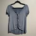 American Eagle Outfitters Tops | American Eagle Soft & Sexy Blue Lace Up Top | Color: Blue | Size: S