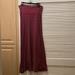 Lularoe Skirts | Lularoe Medium Women’s Maxi Skirt With Fold Over Waist Grey And Red Striped | Color: Gray/Red | Size: M