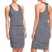 Athleta Dresses | Athleta Ember Womens Nautical Blue & White Striped Ruched Racerback Dress Size M | Color: Blue/White | Size: M