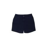 Lee Khaki Shorts: Blue Solid Bottoms - Women's Size 4 - Indigo Wash