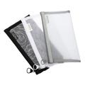 Uxcell Mesh Cosmetic Bags A6 Pencil Case Nylon Makeup Zipper Mesh Bag Multicolor 3 Pack