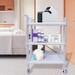 Miumaeov 3 Tier Medical Trolley Dental Lab Salon Mobile Rolling Cart High Quality ABS