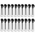 100pcs Dropper Bottles Perfume Bottles Refillable Empty Bottles Perfume Glass Containers (1ML Black Dropper)