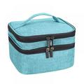 Travel Makeup Train Case Makeup Cosmetic Case Organizer Portable Artist Storage Bag for Cosmetics Makeup Brushes Toiletry Jewelry Accessories Sky Blue