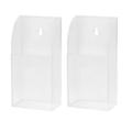 2pcs Acrylic Holder Wall-mounted Storage Case for Home Office Hotel (72*40*140mm)