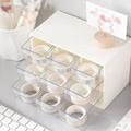 TINKER 9 Grids Desktop Storage Box Jewelry Drawer Dust-Proof Pearl Storage Boxes Earrings Makeup Container Organizer