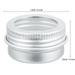 FRCOLOR 15Pcs 5ML Aluminium Jar Clear Screw Lid Round Storage Boxes Ointment Boxes